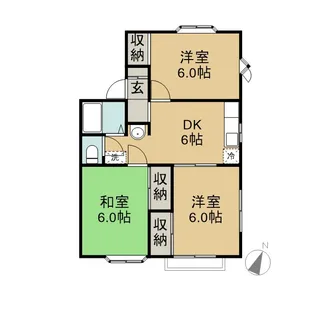 ルミエール二番館【2階】の間取り