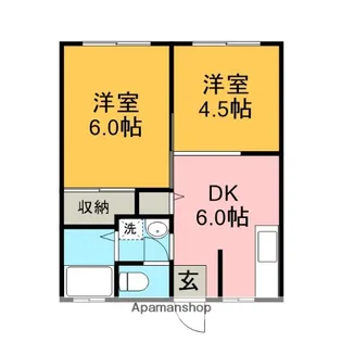 ハイツセゾンⅡ【1階】の間取り