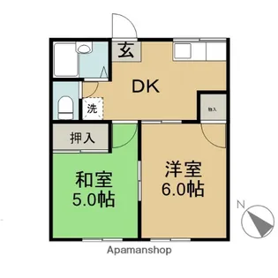 スカイハイツJ【101号室】の間取り