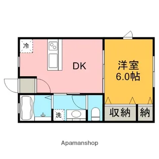 アエティール【203号室】の間取り