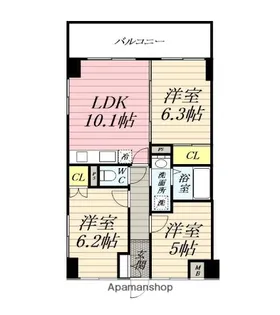 WITH PLACE MORISAKI【2階】の間取り