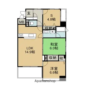 ザ・ヴィスタ久里浜【905号室】の間取り