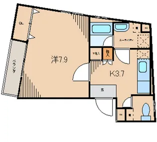 フリーゼYT【201号室】の間取り