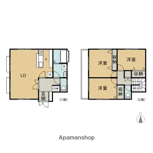 神奈川県横須賀市西浦賀3丁目【一戸建】の間取り