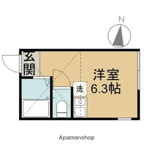 ユナイト衣笠ハロルド・クラーク【202号室】の間取り
