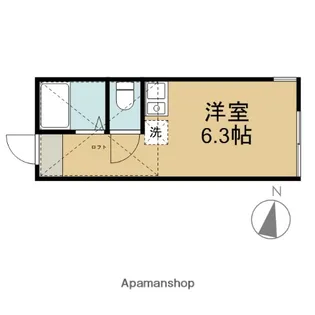 ユナイト衣笠ハロルド・クラーク【203号室】の間取り