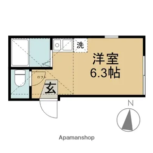 ユナイト衣笠ハロルド・クラーク【205号室】の間取り