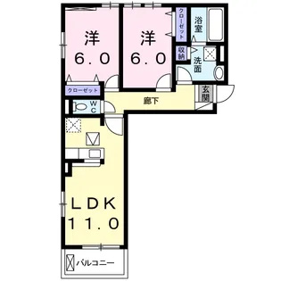 リバーサイド・レジデンス【1階】の間取り