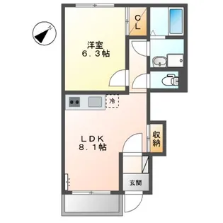 プラムコート【1階】の間取り