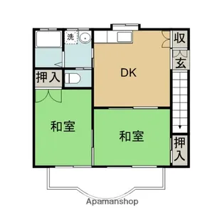 コーポアイ【201号室】の間取り