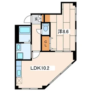 新八ビル1号館【413号室号室】の間取り