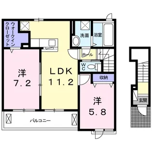 サイレンスヴィラⅡ【2階】の間取り