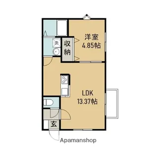 ラフレイズ堀ノ内【101号室】の間取り