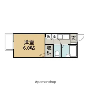 コーポスズキ【206号室】の間取り