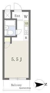 1Rの間取り画像