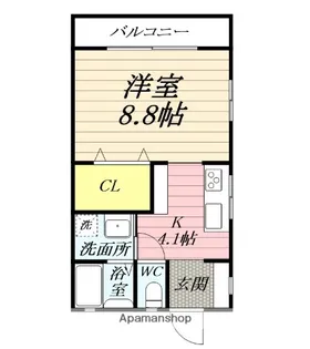ラカサデ上町Ⅱ【2階】の間取り