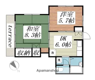グリーンテラス【1階】の間取り