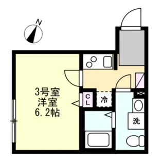 ベイルーム横須賀【3階】の間取り
