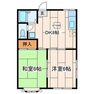 メゾンふじ【2階】の間取り