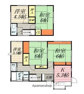 神奈川県横須賀市小矢部2丁目【一戸建】の間取り