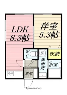 ビリーブ馬堀【1階】の間取り