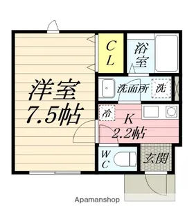 ヴァンベール【101号室】の間取り