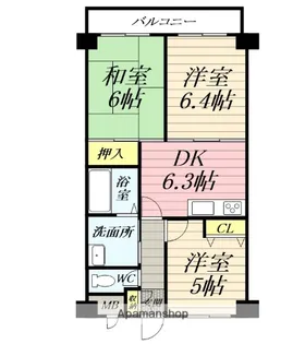 ボンノール新大津【2階】の間取り