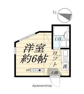 ユナイト按針アラミスの杜【201号室】の間取り