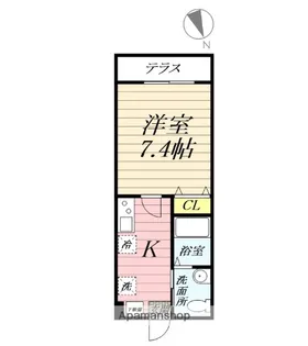 ハーミットクラブハウス衣笠ⅡC号棟(仮)【1階】の間取り