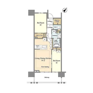 横須賀中央レジデンス【3階】の間取り