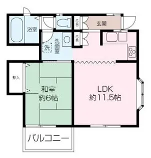 岩﨑アパート【2階】の間取り