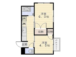 横横ハイツ【2階】の間取り