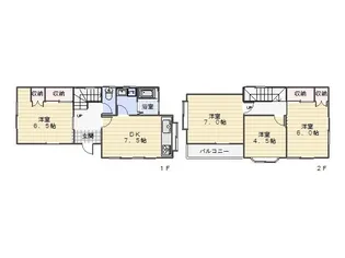 神奈川県横須賀市大矢部4丁目【一戸建】の間取り