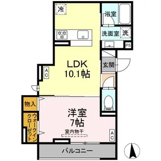 プログレンス能見台 A棟【3階】の間取り