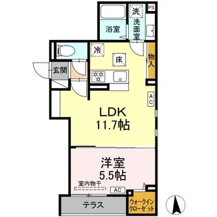 プログレンス能見台 B棟【1階】の間取り