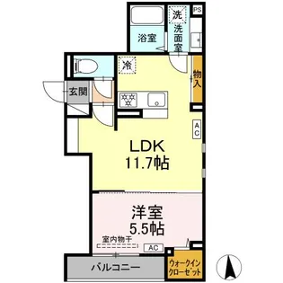 プログレンス能見台 B棟【2階】の間取り