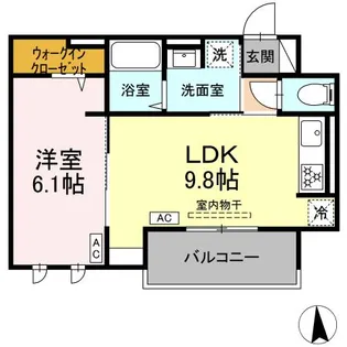 プログレンス能見台 B棟【2階】の間取り