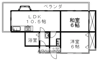 サンモール南久里浜【401号室】の間取り