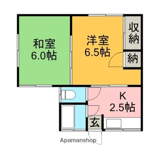 栄荘【101号室】の間取り