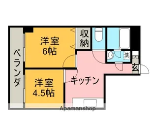 マリンハイツ【202号室】の間取り