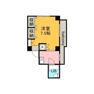 エステート浦賀【401号室】の間取り