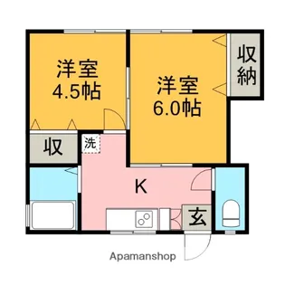 幸風荘【202号室】の間取り