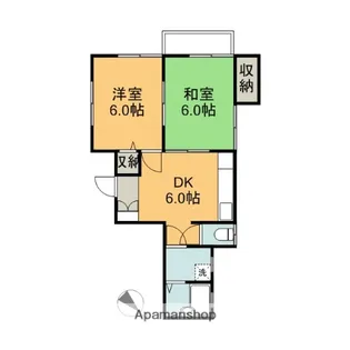 川名ハイツC棟【201号室】の間取り