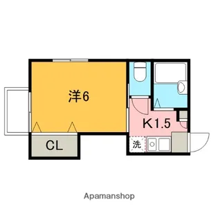 ヒルズ北條【202号室】の間取り