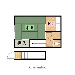 井出荘【202号室】の間取り