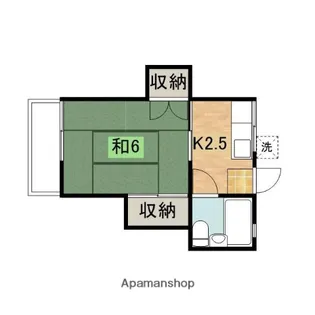ササキハウス【205号室】の間取り