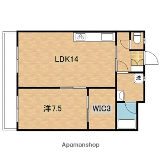 千草台谷本マンション【3階】の間取り