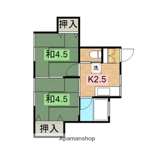 三和ハイツ【202号室】の間取り