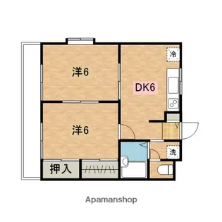 キャムハウスワン【301号室】の間取り
