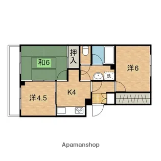 グリーンヒル藤が丘C棟【509号室】の間取り
